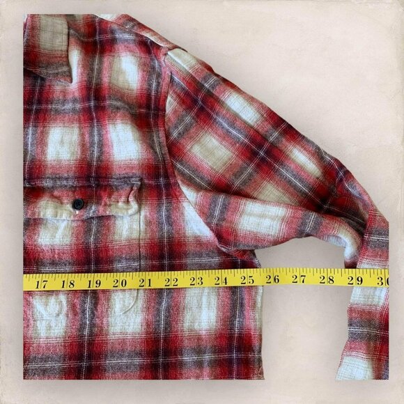 Lucky Brand Flannel Shirt Mens XXL Red Plaid Classic Fit Long Sleeve Button Down - Picture 2 of 5